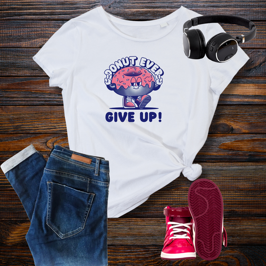 Donut Ever Give Up Unisex Softstyle T-Shirt
